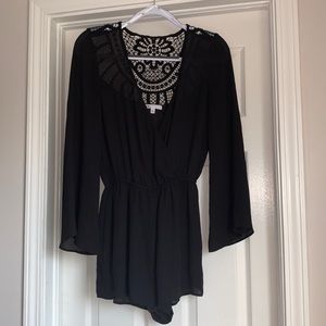 Black dress romper